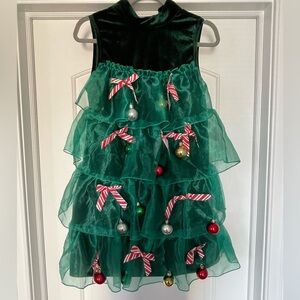 Christmas tree dress with ornaments! (size S)